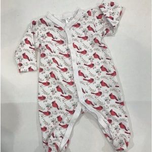 Cardinal baby sleeper. 3-6 m, Baby Ganz brand. 100% cotton. Previously used.